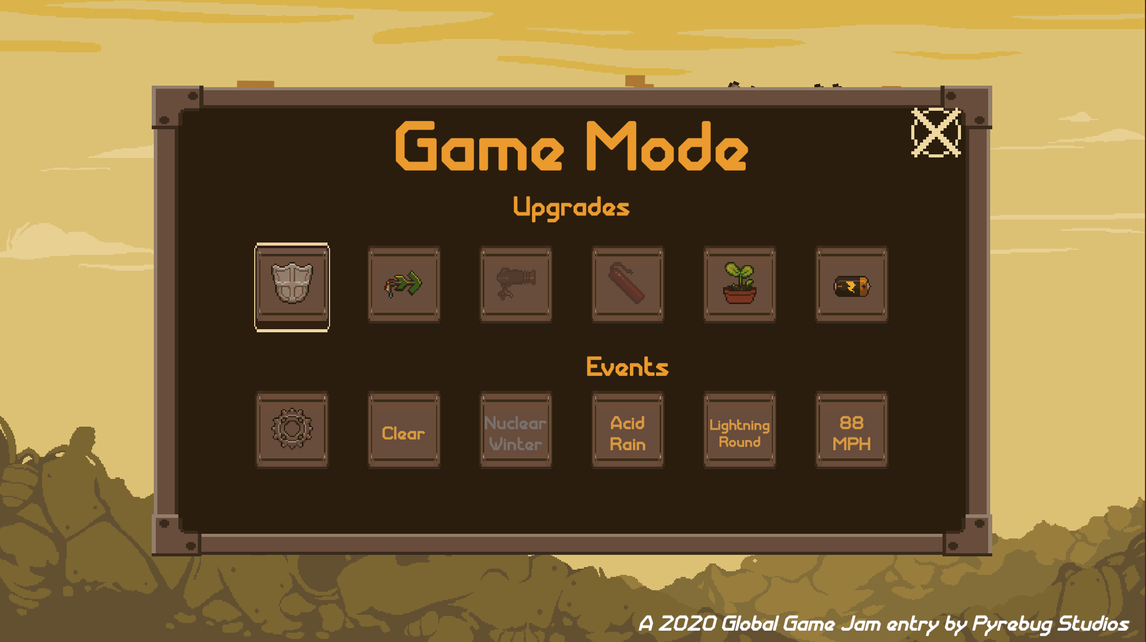 Scrapshoot's in-game customization UI
